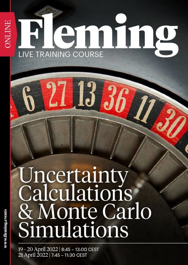 Uncertainty Calculations and Monte Carlo Simulations online live training by Fleming Agenda Cover