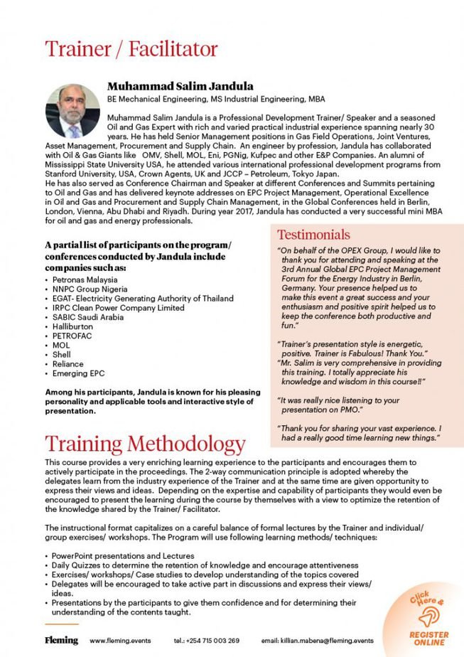 Fundamentals of Oil and Gas EandP training by Fleming