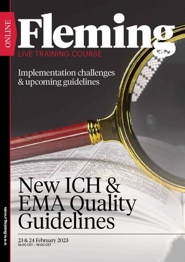 New ICH & EMA Quality Guidelines online live training Fleming Agenda Cover