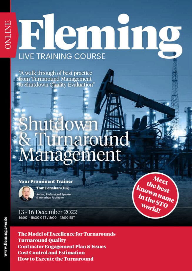 Shutdown Turnaround Management online live training organized by Fleming_Agenda Cover