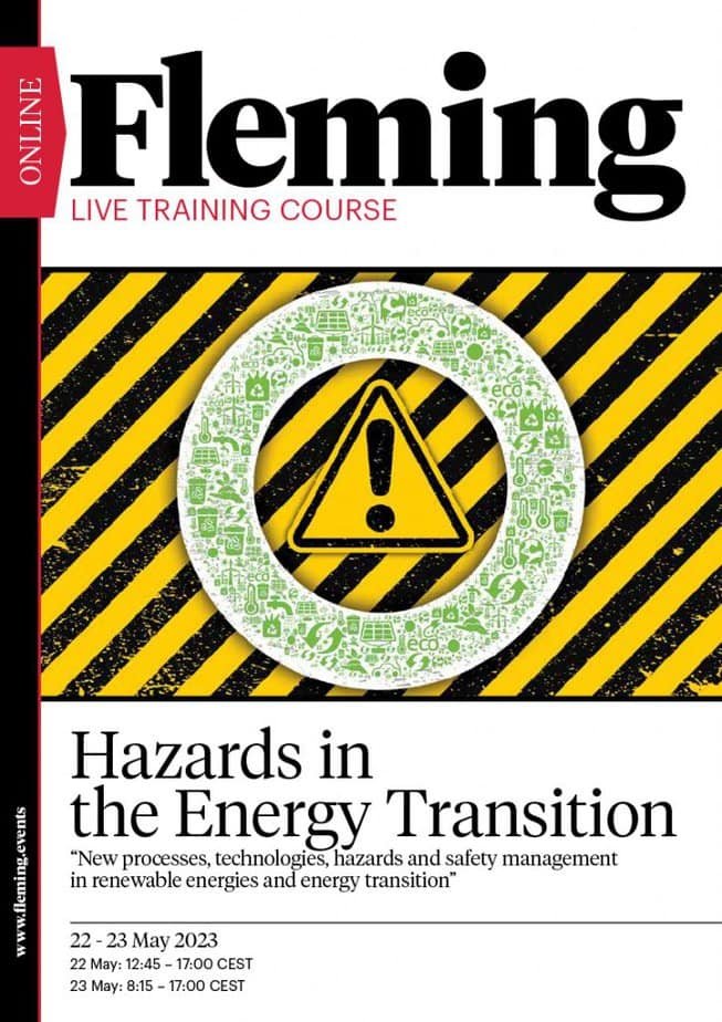 Hazards in the Energy Transition online live training course organized by Fleming_Agenda Cover