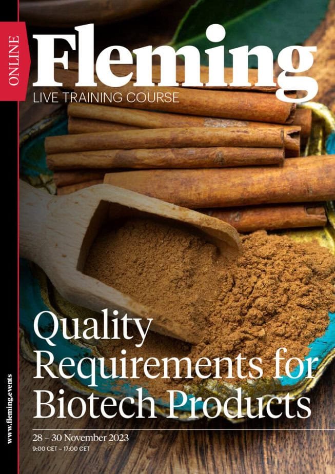 Quality Requirements for Biotech Products online live training by Fleming_Agenda Cover