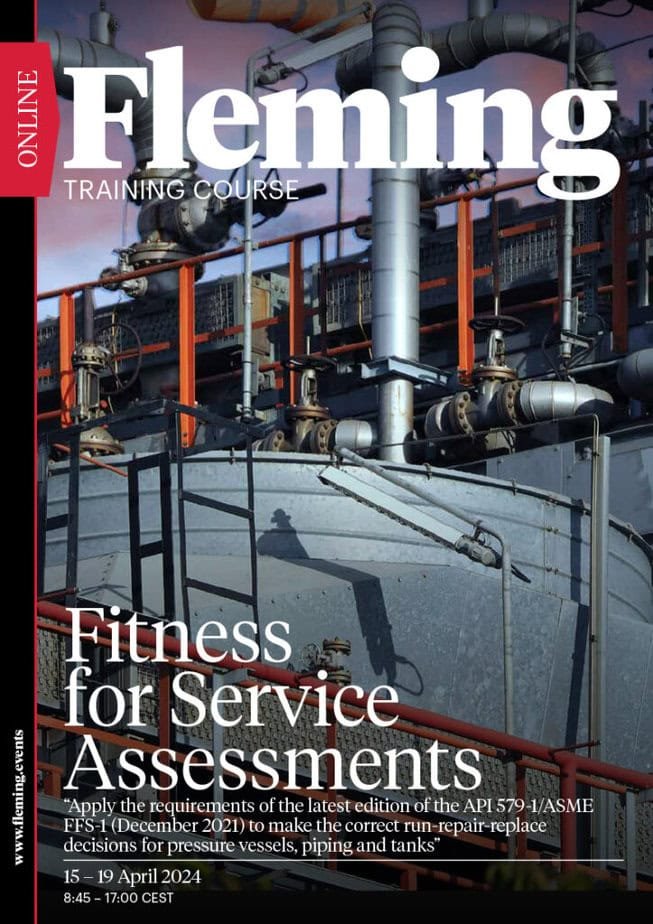 Fitness for Service Assessments online live training by Fleming_Agenda Cover