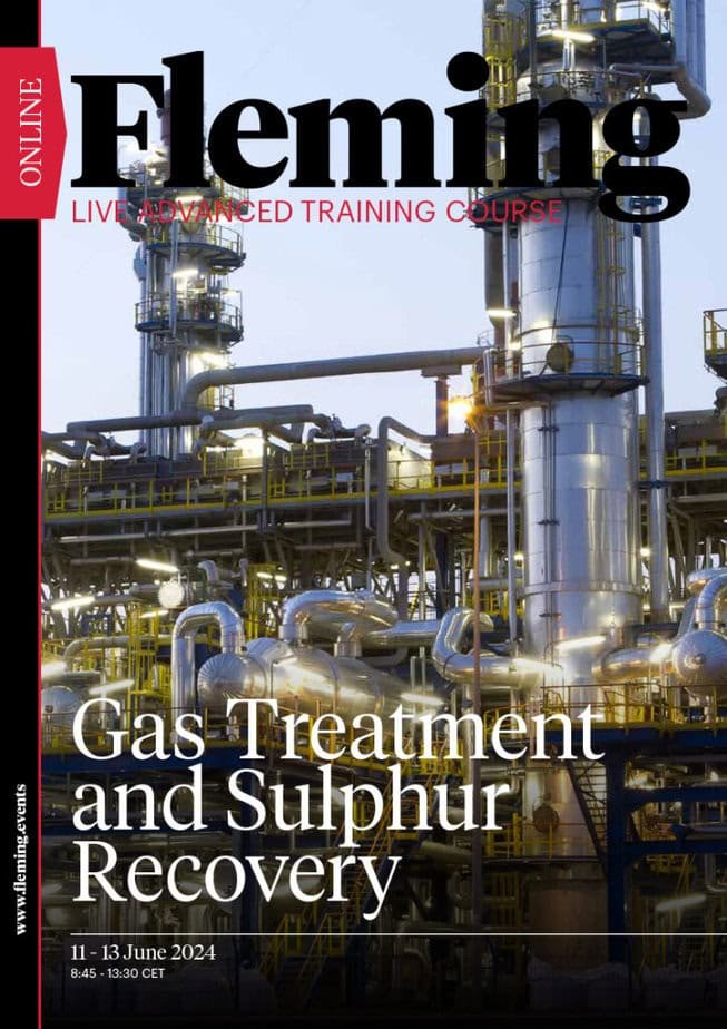 Gas Treatment and Sulphur Recovery online live training organized by Fleming_Agenda Cover