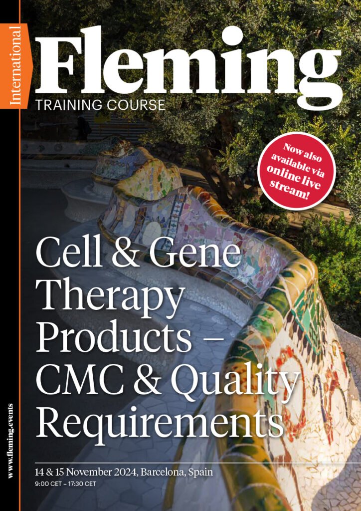 Cell and Gene Therapy Products CMC and Quality Requirements online live training organized by Fleming_Agenda Cover