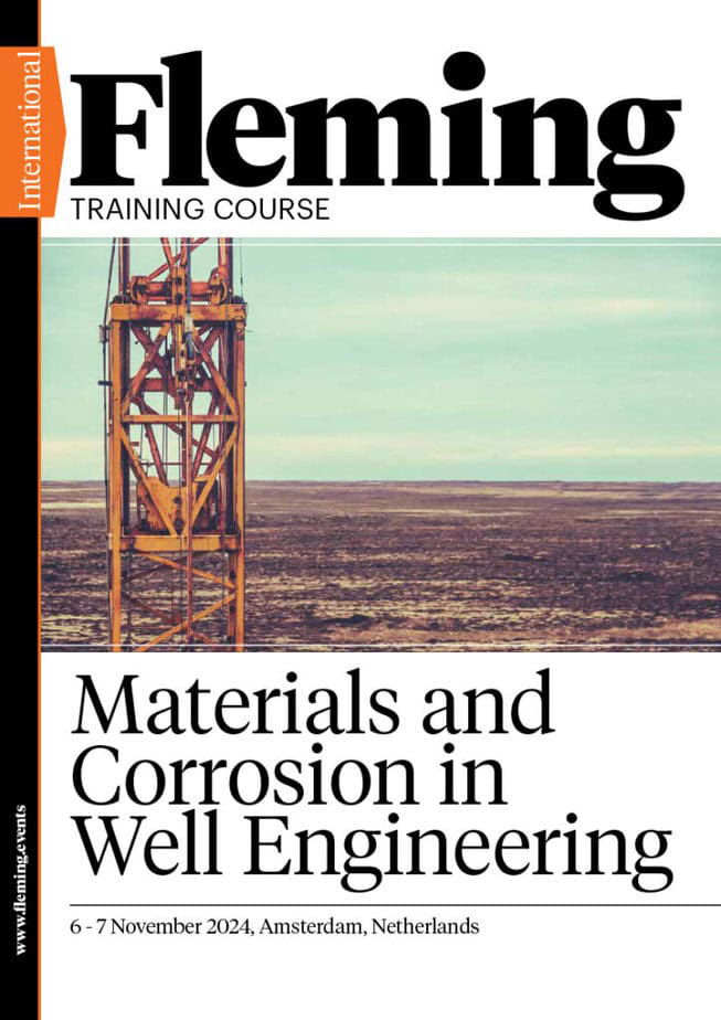 Materials and Corrosion in Well Engineering training organized by Fleming_Agenda Cover