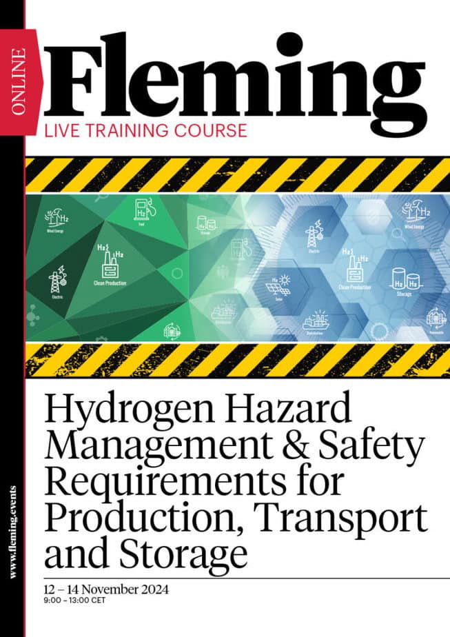 Hydrogen Hazard Management Safety Requirements for Production online live training organized by Fleming_Agenda Cover