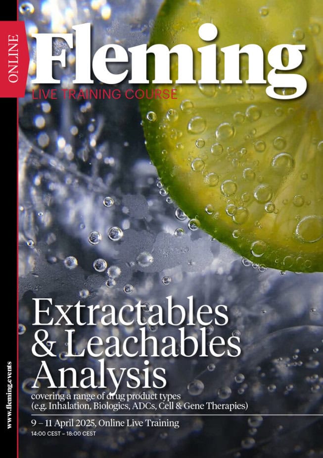 Extractables & Leachables Analysis online training organized by Fleming_Agenda Cover