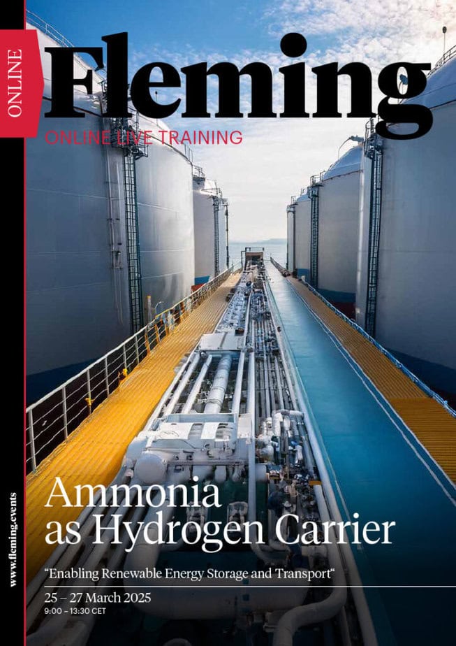 Ammonia as Hydrogen Carrier online training organized by Fleming_Agenda Cover