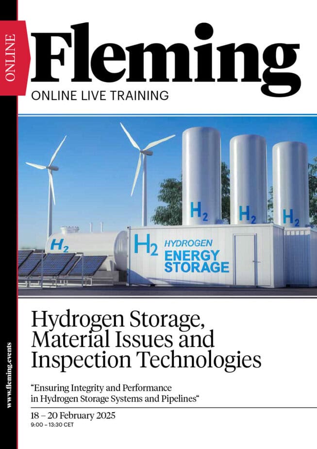 Hydrogen Storage Material Issues and Inspection Techniques online training organized by Fleming_Agenda Cover