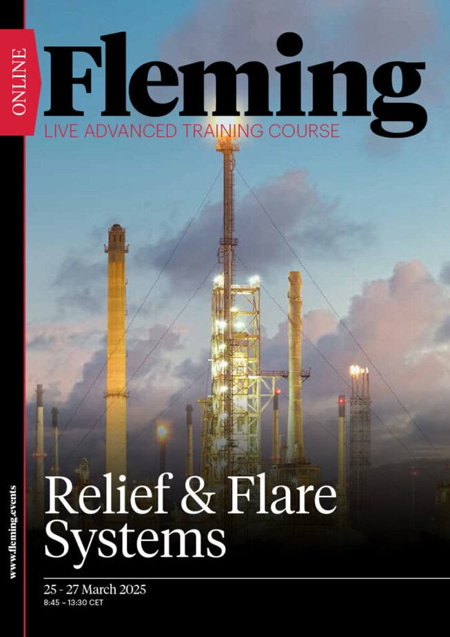 Relief & Flare Systems online training organized by Fleming_Agenda Cover