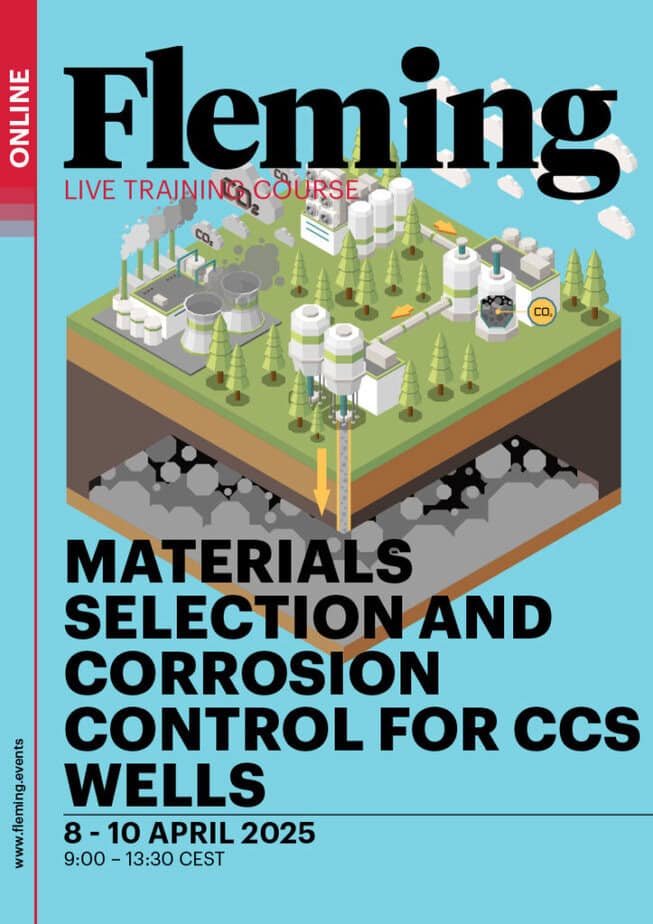 Materials Selection and Corrosion Control for CCS Wells online training organized by Fleming_Agenda Cover