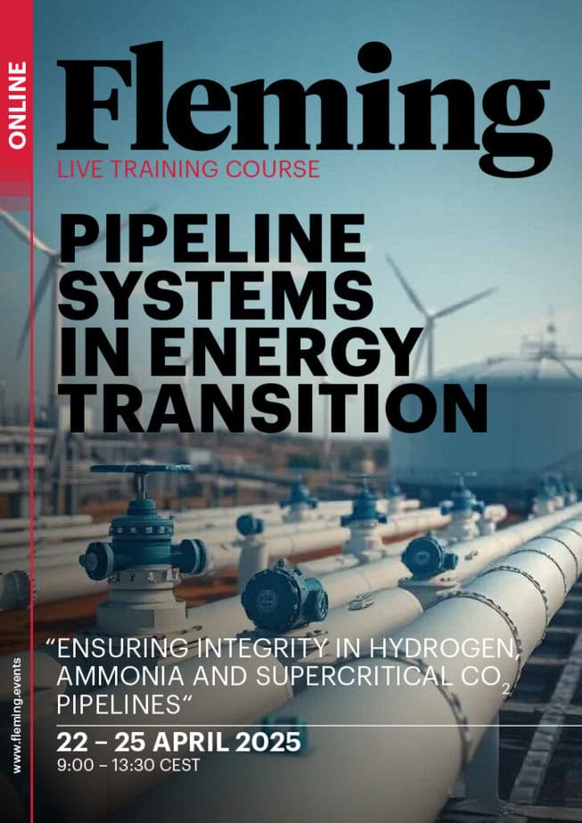 Pipeline Systems in Energy Transition online training organized by Fleming_Agenda Cover