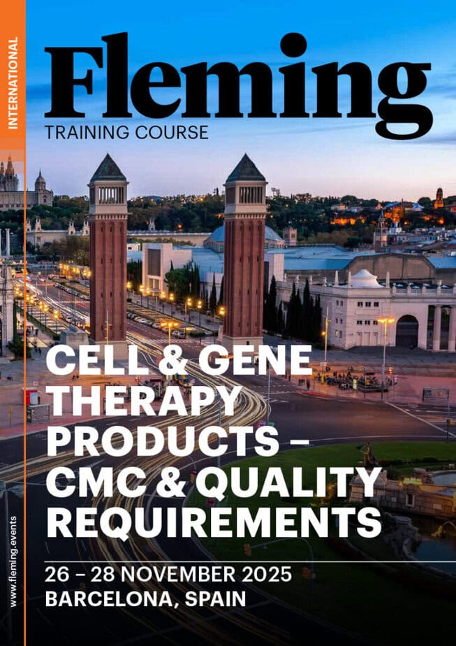 Cell & Gene Therapy Products CMC & Quality Requirements training organized by Fleming_Agenda Cover