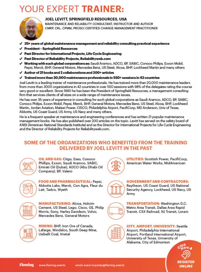 Shutdown and Turnaround Management training organized by Fleming_Agenda Cover