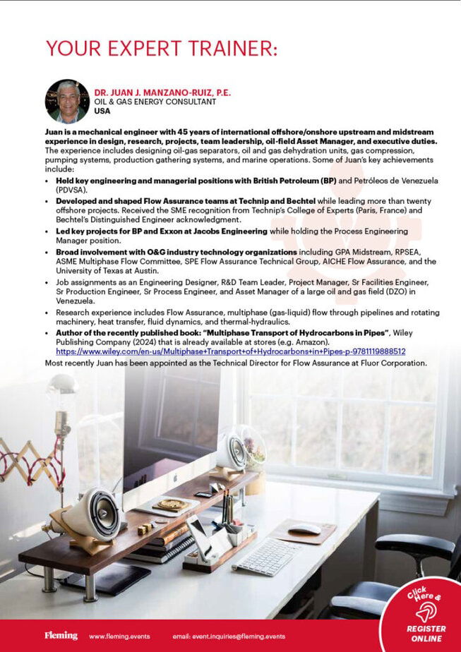 Flow Assurance in Energy Transition online training organized by Fleming_Agenda Cover